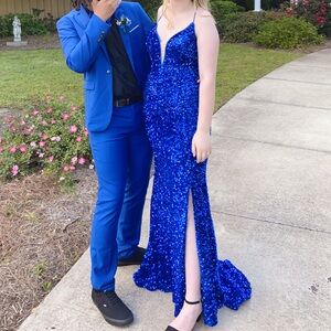 Stunning Blue Sequin Gown